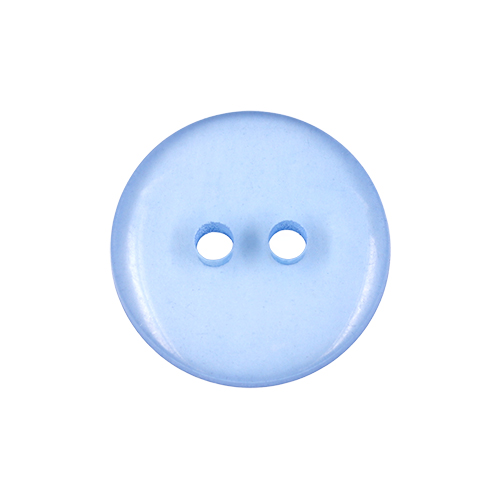 22573 Sullivans 16mm Round Clear Plastic Button 2 Hole - Sky - Bag Of 100