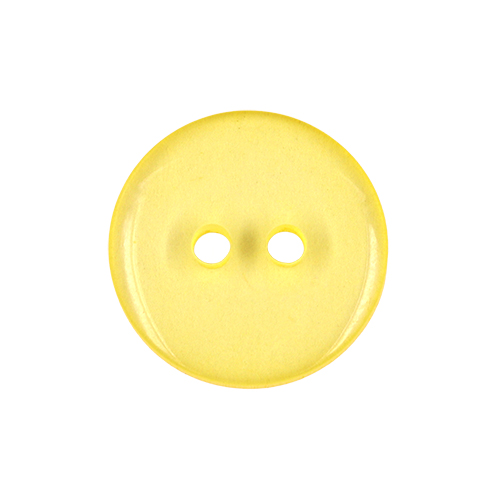 22575 Sullivans 16mm Round Clear Plastic Button 2 Hole - Lemon - Bag Of 100