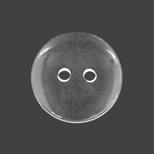 22587 Sullivans 18mm Round Clear Plastic Button 2 Hole - Clear - Bag Of 100
