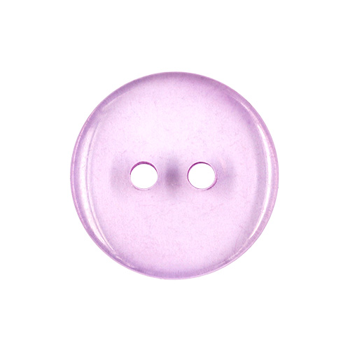 22594 Sullivans 18mm Round Clear Plastic Button 2 Hole - Lilac - 93 In A Tube