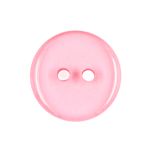 22596 Sullivans 18mm Round Clear Plastic Button 2 Hole - Hot Pink - 93 In A Tube