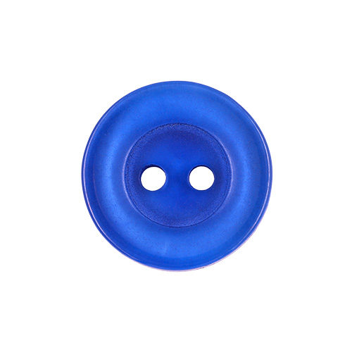 22609 Sullivans 15mm Round Clear Plastic Button 2 Hole - Royal - Bag Of 100