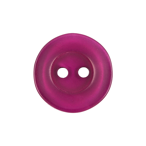 22611 Sullivans 15mm Round Clear Plastic Button 2 Hole - Grape - Bag Of 100
