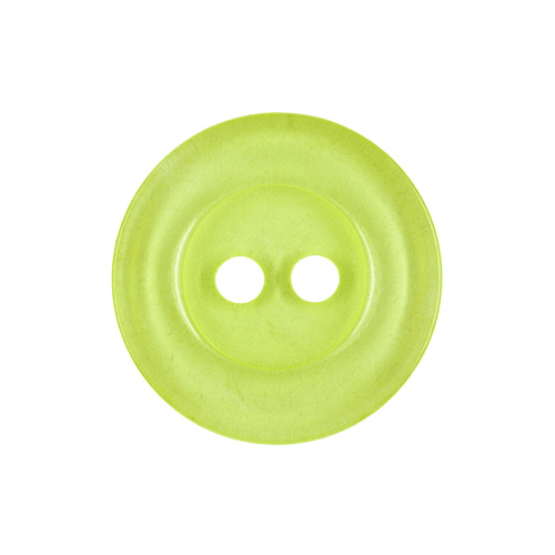 22621 Sullivans 18mm Round Clear Plastic Button 2 Hole - Fern - Bag Of 100