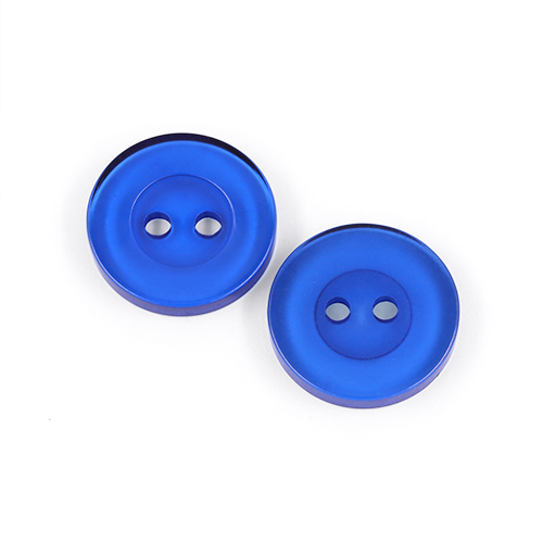 22622 Sullivans 18mm Round Clear Plastic Button 2 Hole - Royal - 142 In A Tube