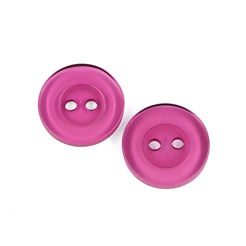 22624 Sullivans 18mm Round Clear Plastic Button 2 Hole - Grape - 142 In A Tube