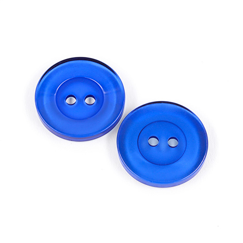 22636 Sullivans 20mm Round Clear Plastic Button 2 Hole - Royal - 110 In A Tube