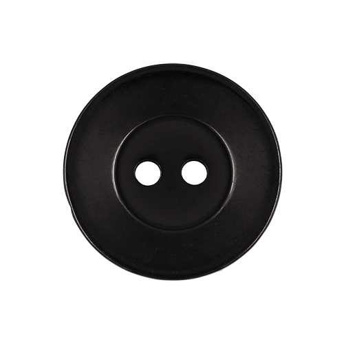 22642 Sullivans 20mm Round Clear Plastic Button 2 Hole - Black - 110 In A Tube