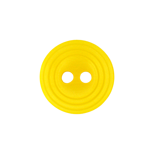 22646 Sullivans 12mm Round Plastic Button 2 Hole - With  Ridges - Yellow - 188 In A Tube