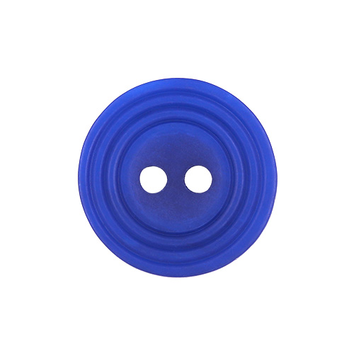 22664 Sullivans 16mm Round Plastic Button 2 Hole - With  Ridges - Royal - 150 In A Tube