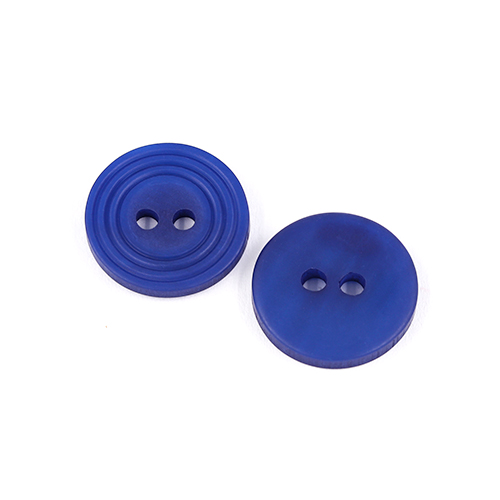 22665 Sullivans 16mm Round Plastic Button 2 Hole - With  Ridges - Royal - Bag Of 100
