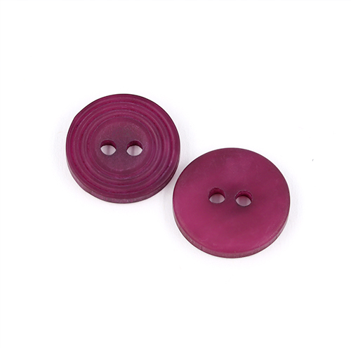 22667 Sullivans 16mm Round Plastic Button 2 Hole - With  Ridges - Grape - Bag Of 100