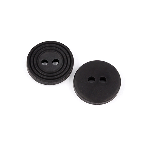 22670 Sullivans 16mm Round Plastic Button 2 Hole - With  Ridges - Black - 150 In A Tube