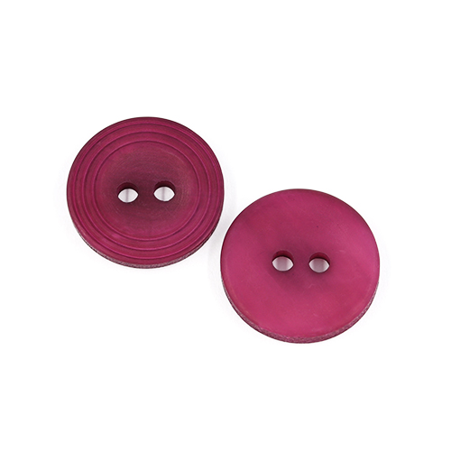 22681 Sullivans 18mm Round Plastic Button 2 Hole - With  Ridges - Grape - Bag Of 100