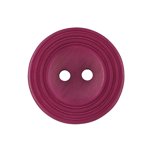 22694 Sullivans 20mm Round Plastic Button 2 Hole - With  Ridges - Grape - 94 In A Tube
