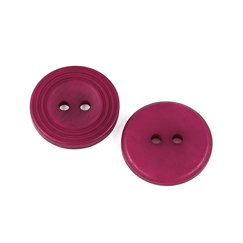 22695 Sullivans 20mm Round Plastic Button 2 Hole - With  Ridges - Grape - Bag Of 100