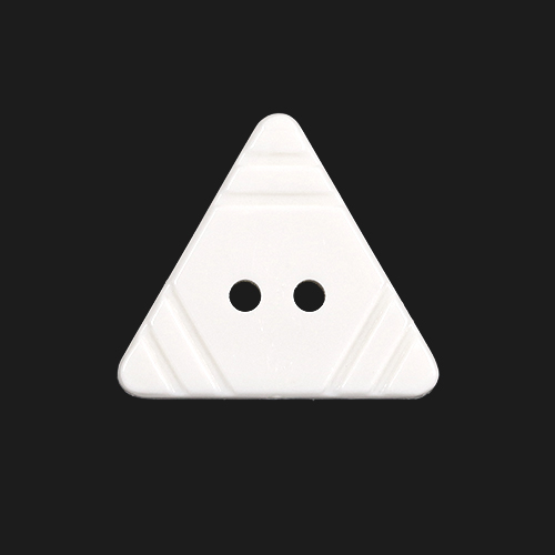 22781 Sullivans Crafty Saver 18mm Triangle Plastic Button 2 Hole - White - 15 Buttons Per Pack