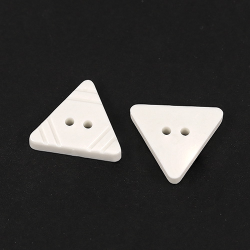 22781 Sullivans Crafty Saver 18mm Triangle Plastic Button 2 Hole - White - 15 Buttons Per Pack