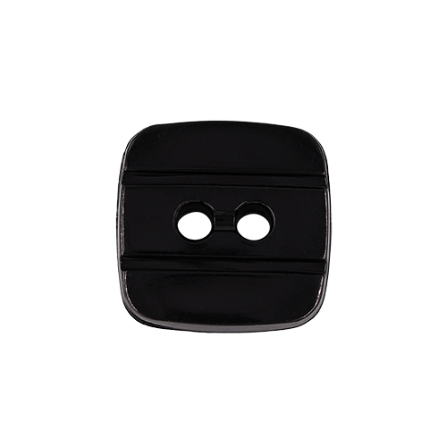 22787 Sullivans Crafty Saver 11mm Square Plastic Button 2 Hole - Black - 30 Buttons Per Pack