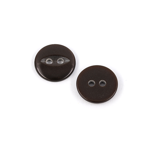 22798 Sullivans Crafty Saver 12mm Round Plastic Fisheye Button 2 Hole- Brown - 30 Buttons Per Pack