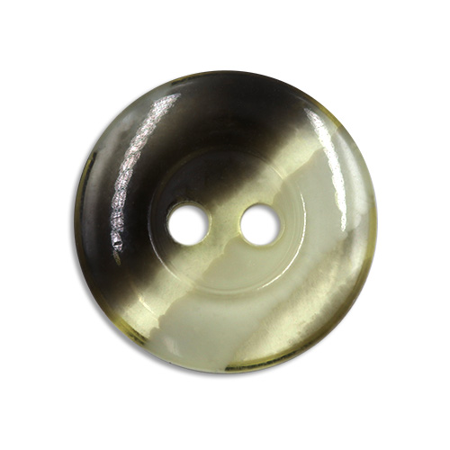 23675 Sullivans 15mm Round Plastic Button 2 Hole With Cream And  Black Stripes - Clear - 52 In A Tube