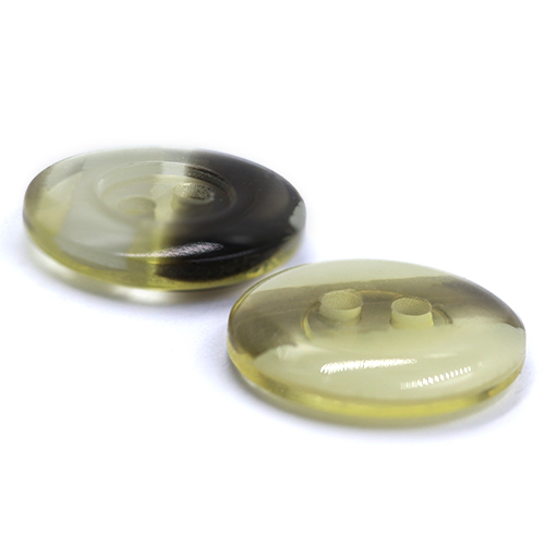 23675 Sullivans 15mm Round Plastic Button 2 Hole With Cream And  Black Stripes - Clear - 52 In A Tube