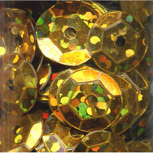 29028 Sequin Cup 6mm Laser Gold