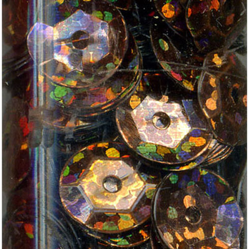 29030 Sequin Cup 6mm Laser Bronze