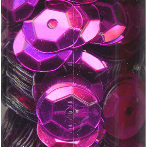 29037 Sequin Cup 6mm Hot Pink