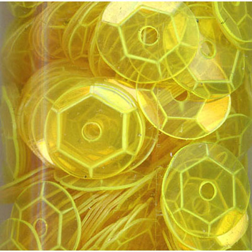 29049 Sequin Cup 6mm Fluro Yellow