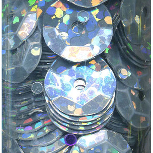 29080 Sequin Cup 8mm Laser Silver