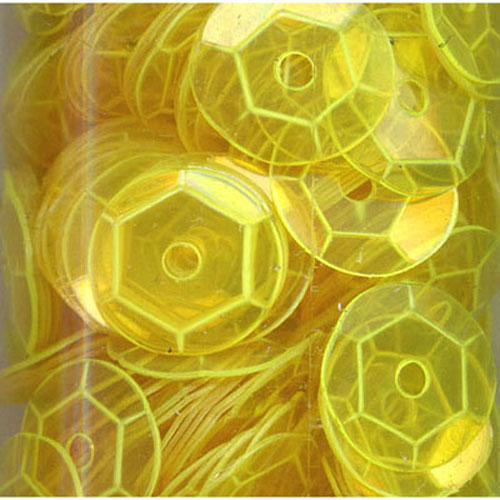 29103 Sequin Cup 8mm Fluro Yellow