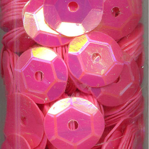 29104 Sequin Cup 8mm Fluro Orange