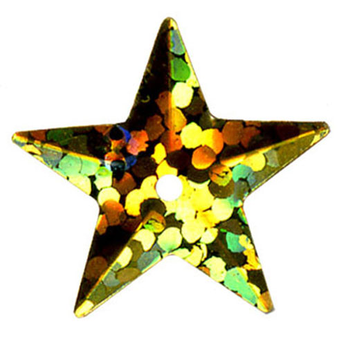 29185 Bead Flake 15mm Gold Star