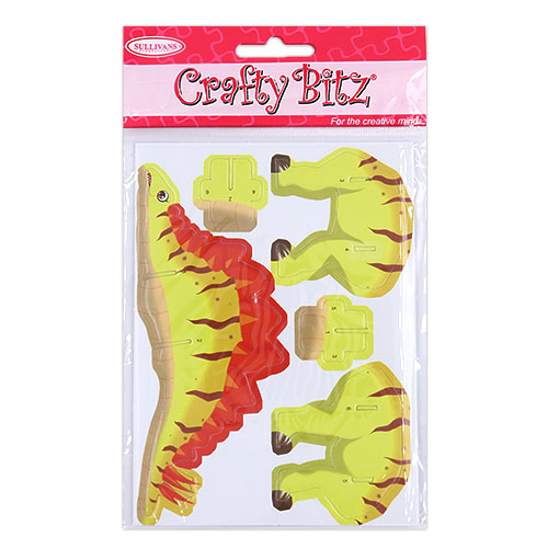 29788 Diy Mini 3d Puzzle Dinosaur Yellow