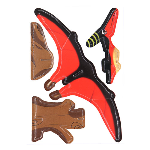 29791 Diy Mini 3d Puzzle Dinosaur Red