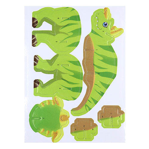 29795 Diy Mini 3d Puzzle Dinosaur Light Green