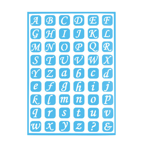 29826 Sully Adhesive Stencil - 1pc - Alphabet Curve
