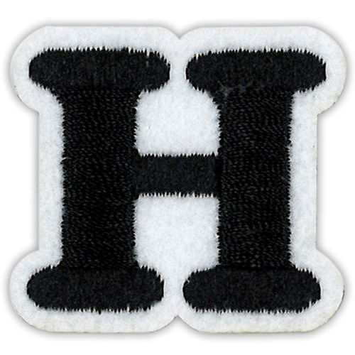 29881 Motif Iron On 35mm Black H