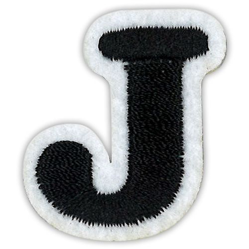 29883 Motif Iron On 35mm Black J