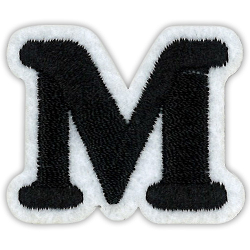 29886 Motif Iron On 35mm Black M