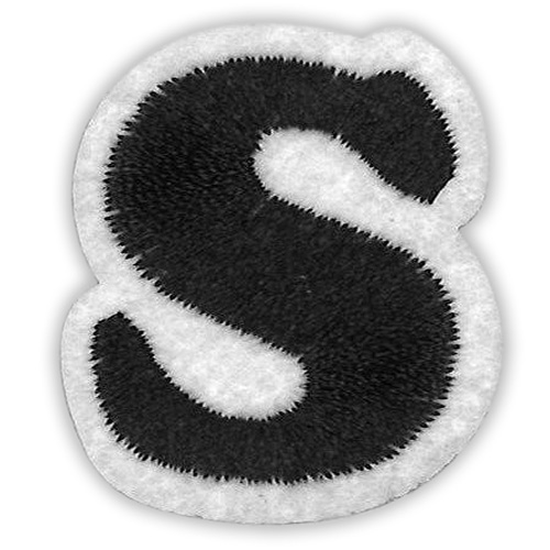 29892 Motif Iron On 35mm Black S