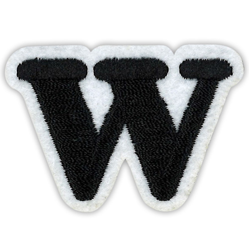 29896 Motif Iron On 35mm Black W