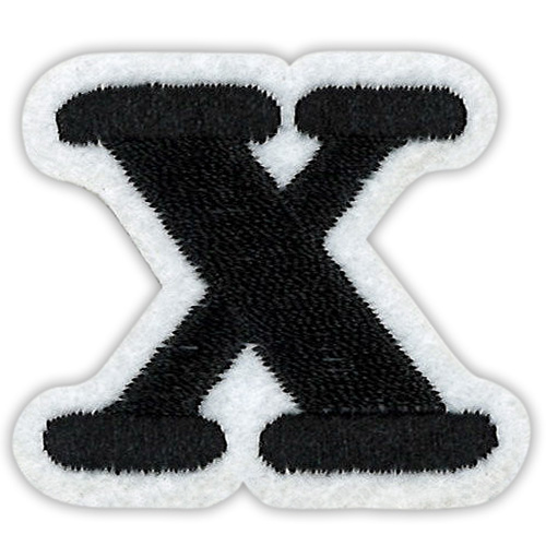 29897 Motif Iron On 35mm Black X