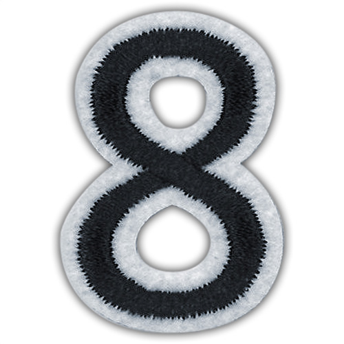 29908 Motif Iron On 35mm Black 8