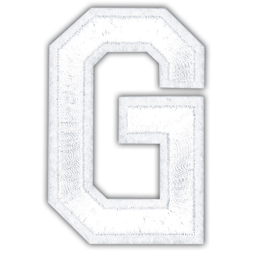 29916 Motif Iron On 75mm White G