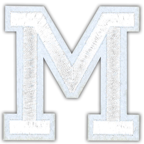 29922 Motif Iron On 75mm White M