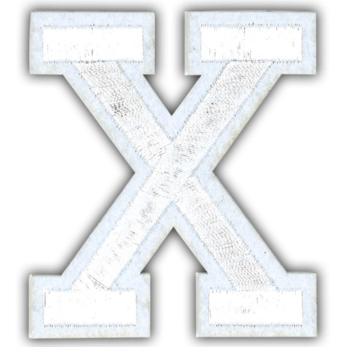 29933 Motif Iron On 75mm White X