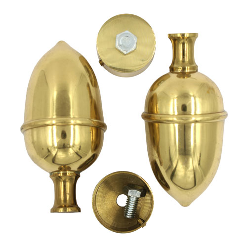 33983 Acorn Finial 38mm Brass
