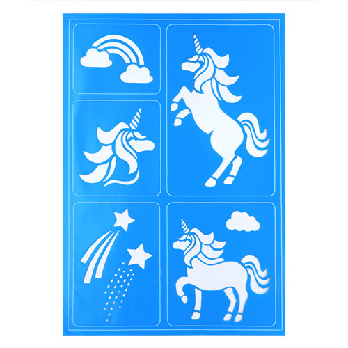 35952 Sully Adhesive Stencil - 1pc - Unicorns